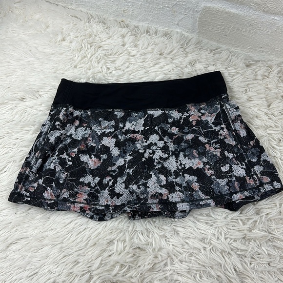 Lululemon Pace Rival Skirt (Regular) *No Panels Spring Bloom Multi / Black - Picture 1 of 8